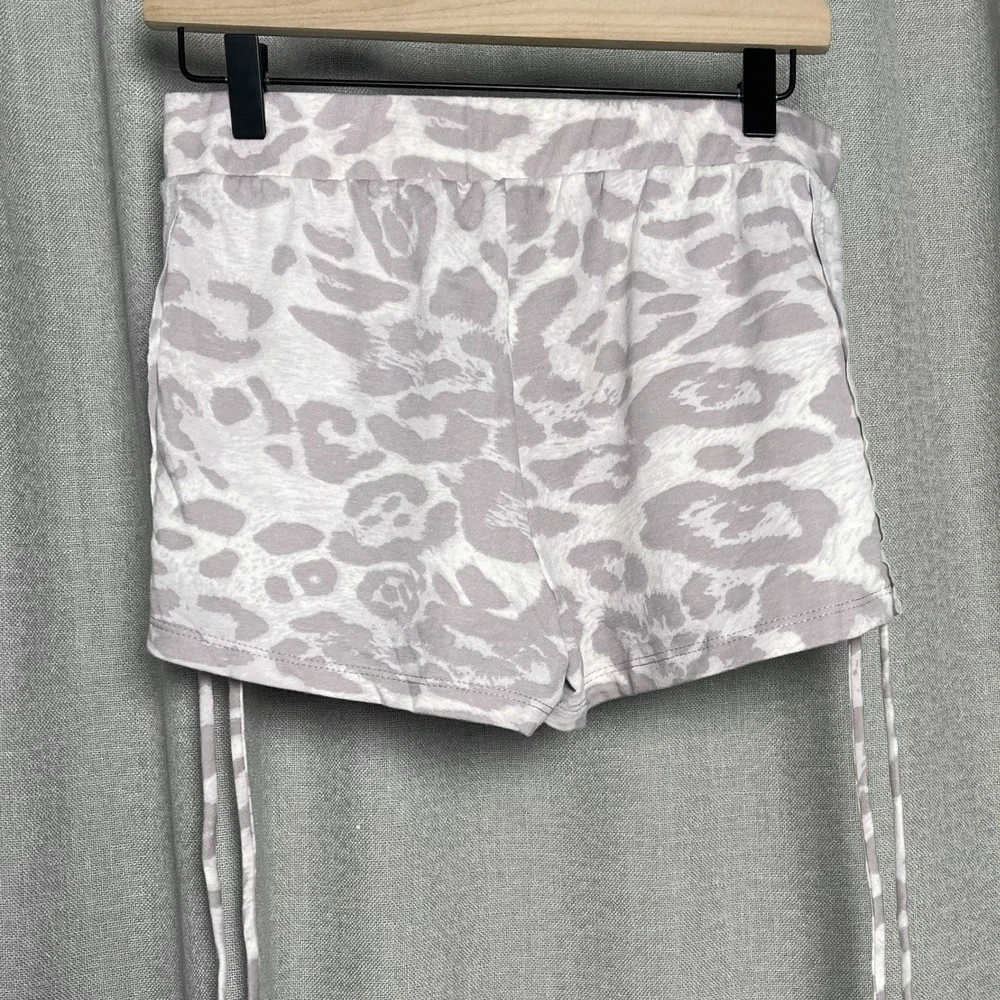 Maronie Leopard Lounge Set Small Soft Matching Pajama Set Shorts Top USA Made